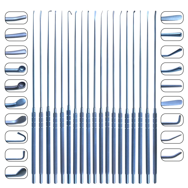 Micro Nerve Hook Vessel Hook Micro Spatula Dissectors Teardrop Curette Stainless Micro Neurosurgical Instruments