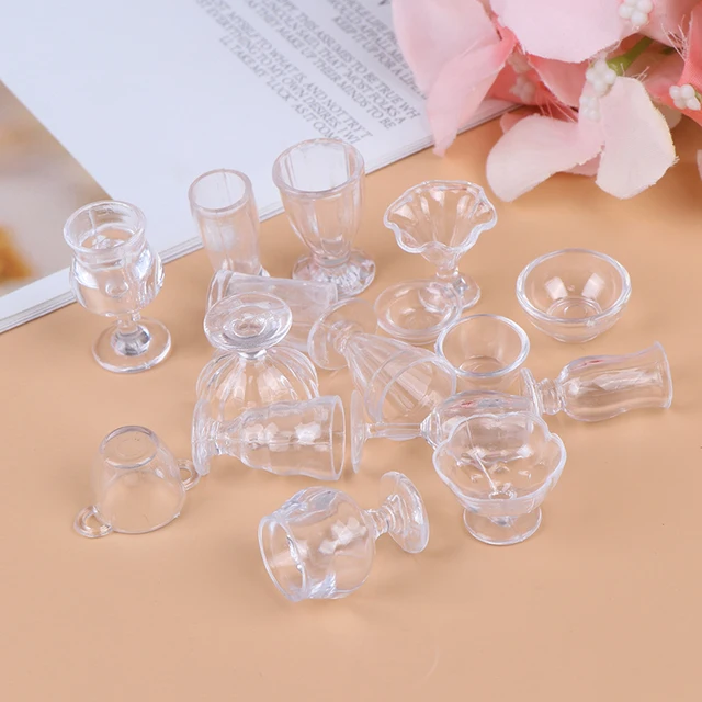 17Pcs/Set Mini Transparent Kitchenware Toy Drink Cups Dish Plate Tableware Miniatures DIY Pretend Play 3 17Pcs/Set Mini Transparent Kitchenware Toy Drink Cups Dish Plate Tableware Miniatures DIY Pretend Play 3