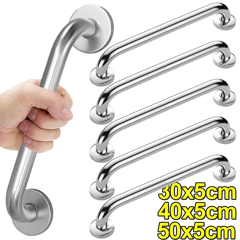 

Поруки для ванной комнаты из нержавеющей стали, противоскользящая защитная опорная ручка для душа, универсальный держатель для подвешивания полотенец 30/40/50 см