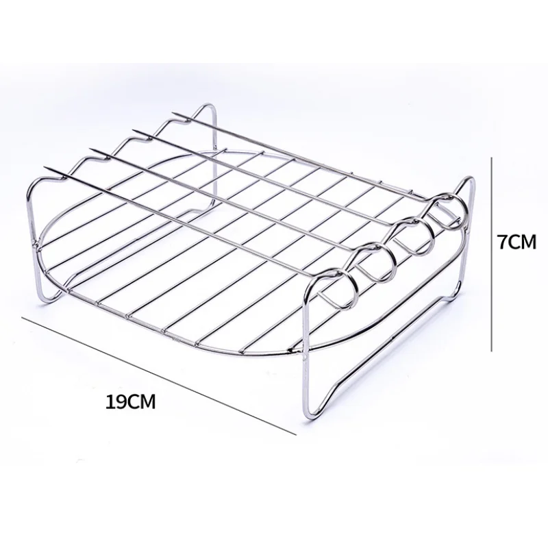 Air Electric Fryer Accessories Stainless Steel Double Layer Grill Rack Steam Rack Air Fryer Rack
