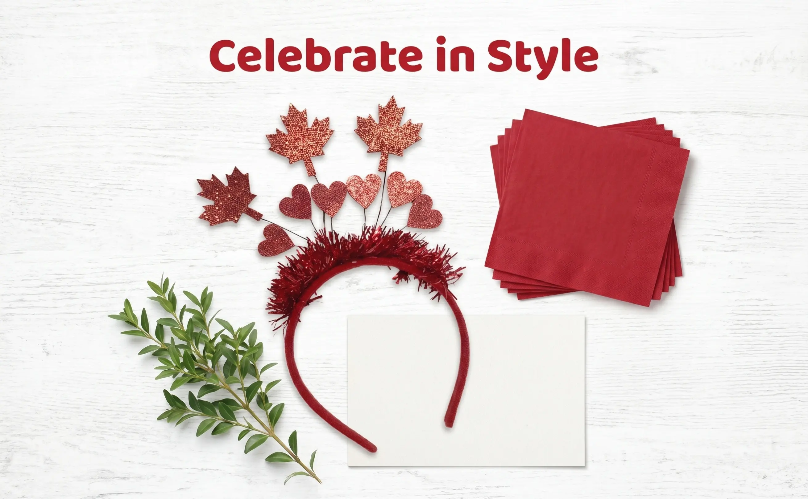Canada Day Hairband Maple Leaf Headband for Festive Party Costume & Festival Accessory