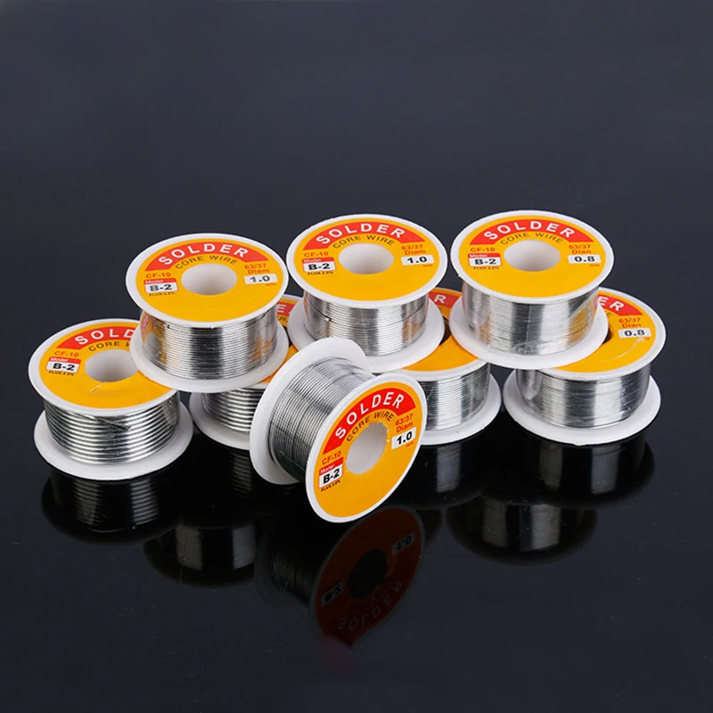 NEW 50g 0.5/0.6/0.8/1/1.2/1.5/2 Mm FLUX 2.0% 45FT Tin Lead Tin Wire Melt Rosin Core Solder Soldering Wire Roll No-clean