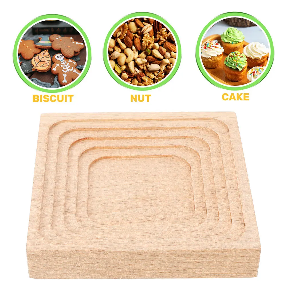 2 قطعة صينية تقديم من الخشب الطبيعي مصقولة يدويًا بتصميم ياباني طبق طعام للإفطار وطاولة القهوة وجبة خفيفة وعرض الجبن والكعك