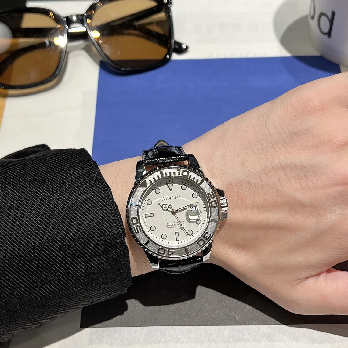 ساعة رجالية رائجة البيع لعام 2025 ساعات رياضية للرجال من أفضل العلامات التجارية الفاخرة العسكرية ساعة كوارتز من الفولاذ بالكامل للرجال Relogio Masculino #1