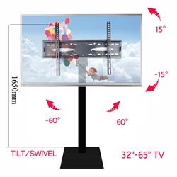 (1650mm high) Steel tilt back forth up down swivel full motion 32