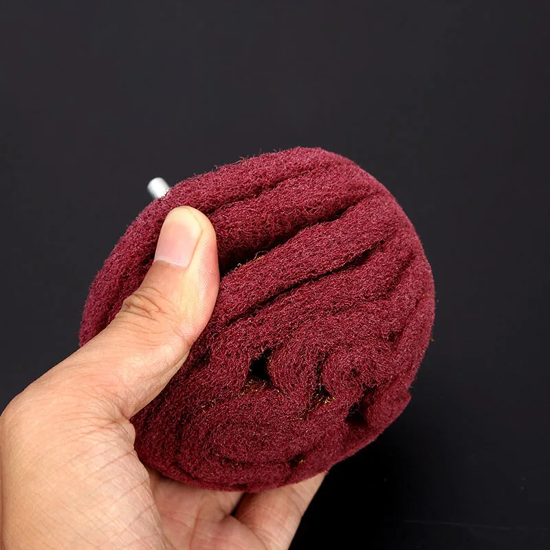 1/2/5Pcs Mini Brush Scouring Pad Abrasive Wheel Nylon Fiber Grinding Sanding Head Buffing Polishing Wheel Set For Dremel