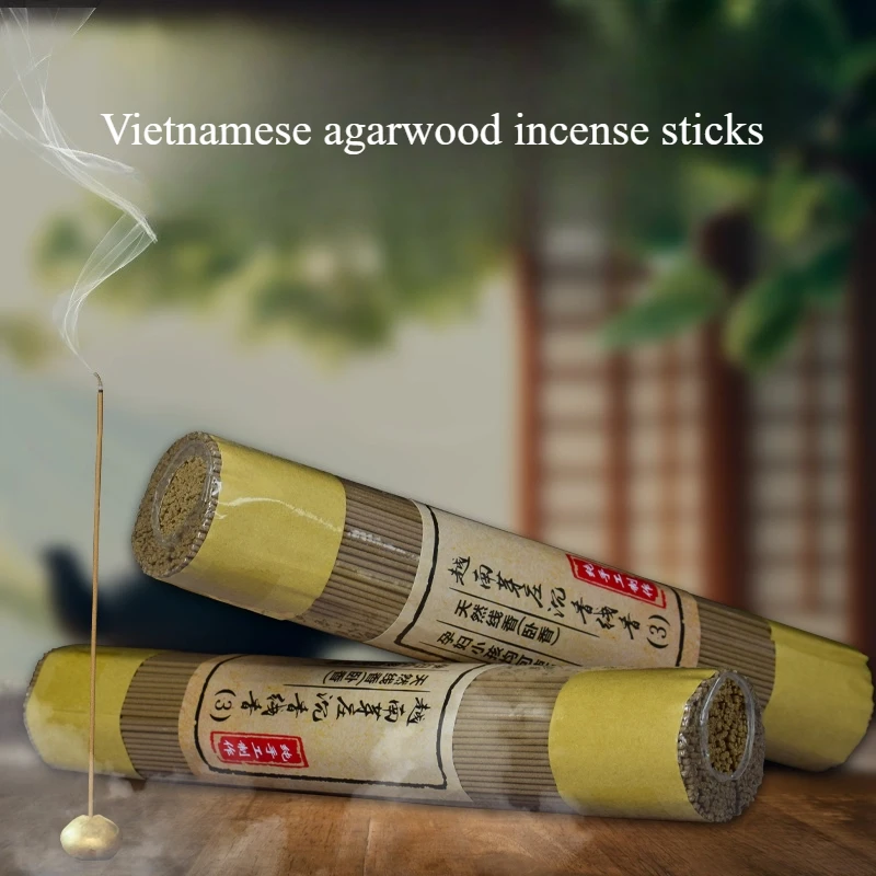 Vietnam Natural Offering Buddha Agarwood Incense Stick Refreshing Alerting Mind Calming Mind Household Indoor Office Joss Stick