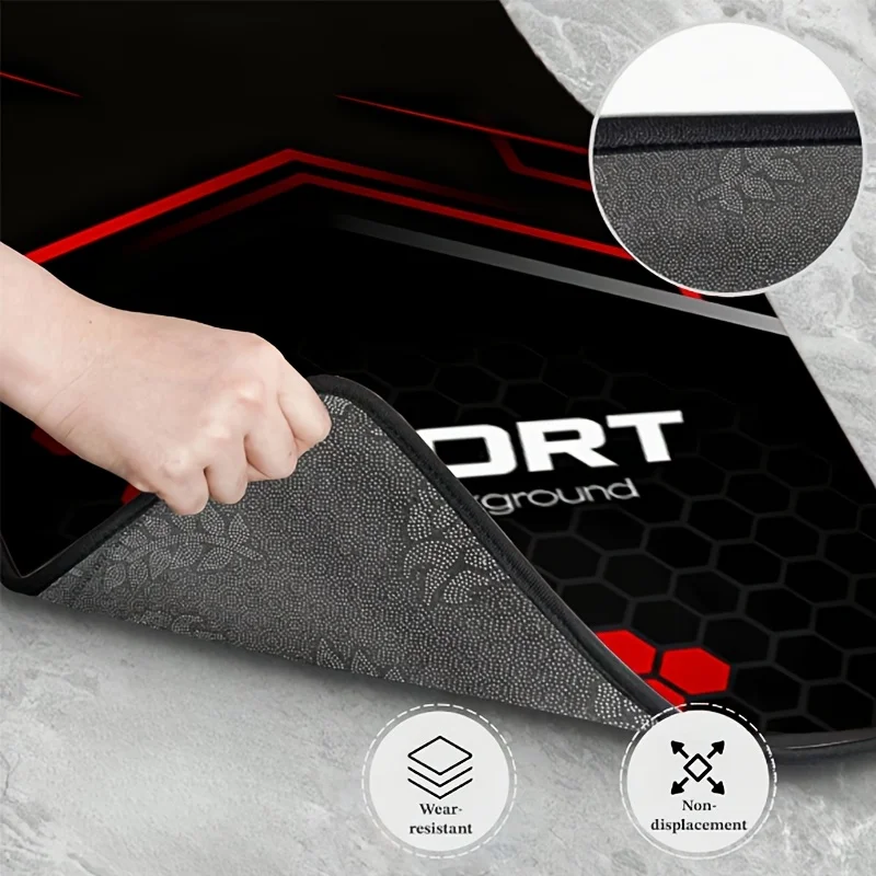 4pcs SPORTS Printed Car Floor Mats - Durable Floor Liners, Safe And Practical, Ideal Gift Choice, Long-Lasting, Suitable For Tru