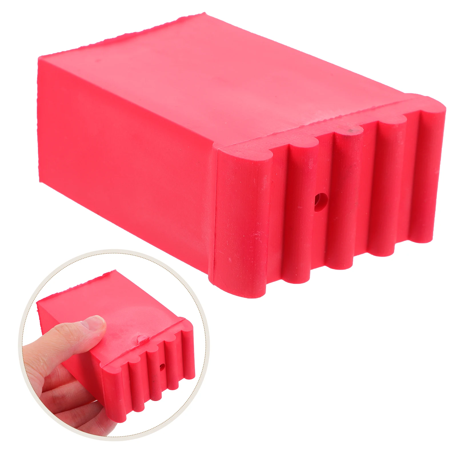 2 Pcs Ladder Foot Cover Replacement Rubber Feet Non Slip Red Mat Antislip Pads Extension Ladder Safety Insulation Engineering