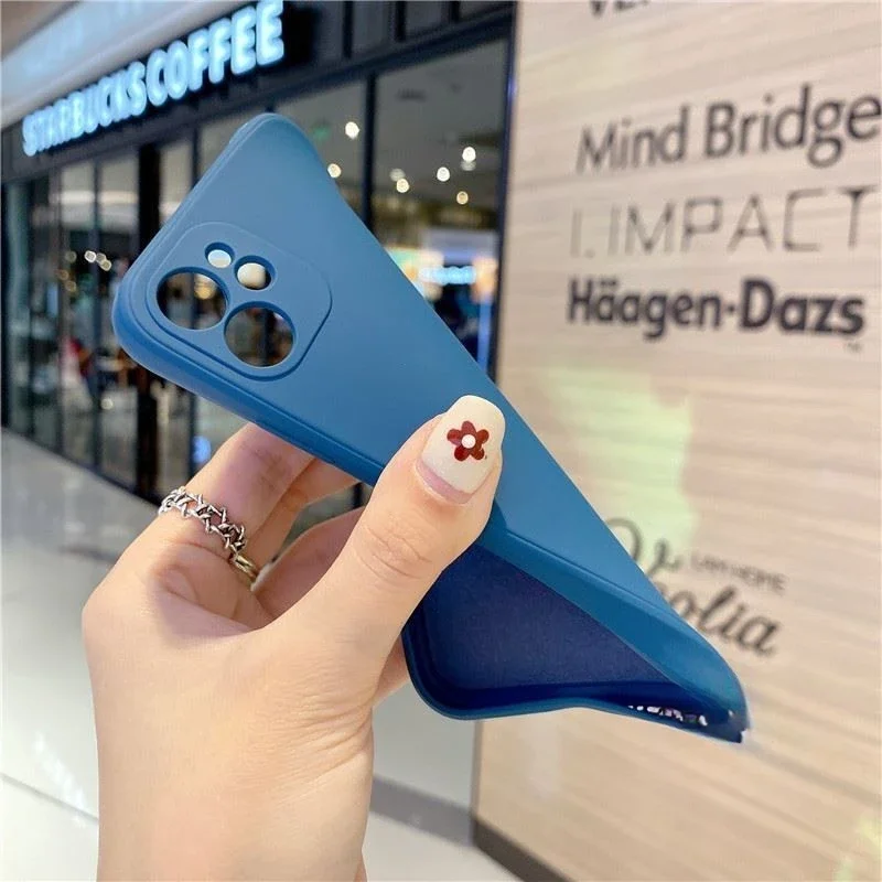 Für Redmi 14C 13 4G 13C 12C 12 A11 10C 10 Prime 9 9A 9C 9T 8 8A 7 7A 6 6A 5 + Telefon Fall Gerade Kante Einfache Farbe Soft Cover