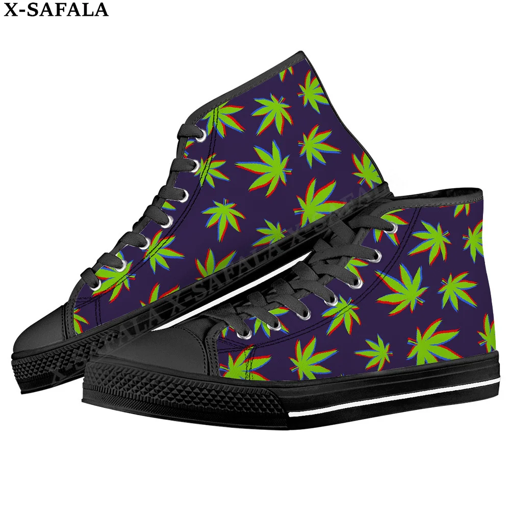 Smoker Weeds Trippy Men Vulcanized Sneakers High Top Canvas Shoes Classic Brand Design Men Flats Shoes Lace Up Footwear-1