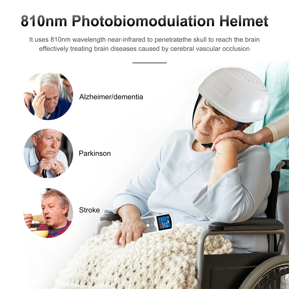 

Parkinson's Stroke Rehabilitation Equipment for Alzheimer Disorder & Stroke Dementia Treatment Popular Brain Helmet for Eldly