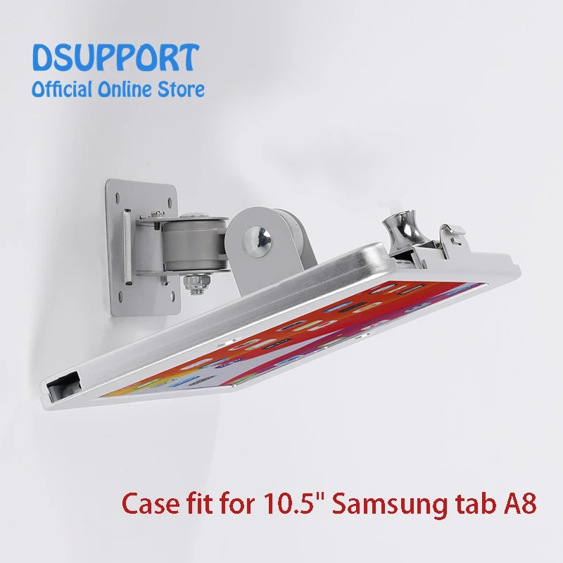 Montagem de parede de liga de alumínio para tablet Samsung, design antiroubo, suporte de exposição do PC, Galaxy Tab A8, 10.5 ", 2021