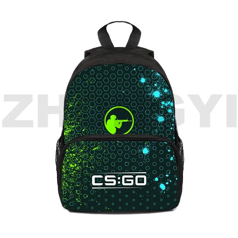 Kids Bookbag Shooting CS GO Game 3D Backpack 12/16 Inch Anime Primary Schoolbag Harajuku Japanese Bag Top Quality Travel Mochila