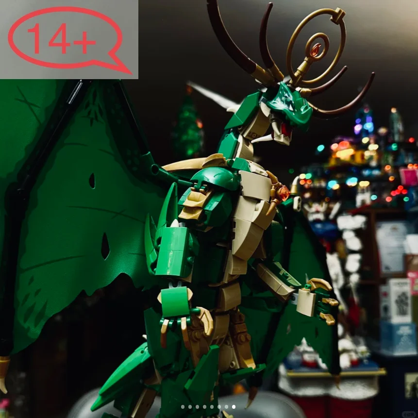 Blocs de construction MOC en briques, 1650 pièces, gardien vert Dragon Boy, jouet assemblé, décoration d'anniversaire et de noël, cadeau, en stock, 2025