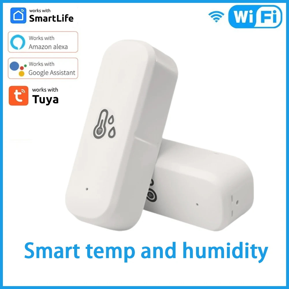 Tuya WiFi Temperature Sensor Home Automation Casa Smart Home Notification Room Thermometer And Humidity Supports Alexa Google
