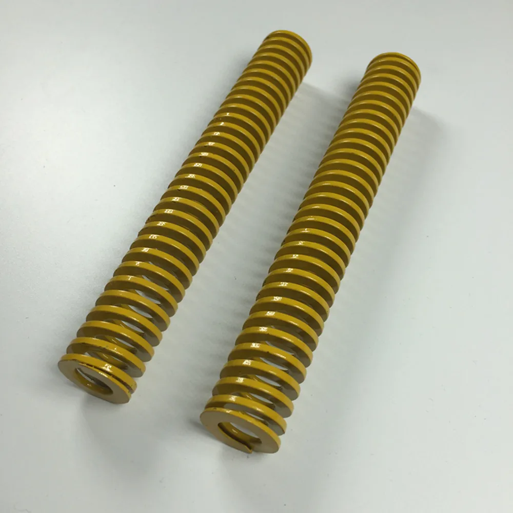 2Pcs Yellow Lighter Load Compression Die Spring 18 x 9 x 25/35/45/55/65/75/125mm