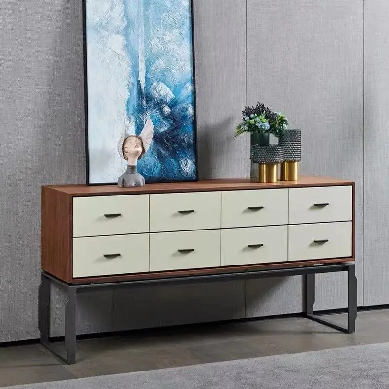 

Italian light luxury high-end chest cabinet European simple fashion storage cabinet modern style minimalist side cabinet