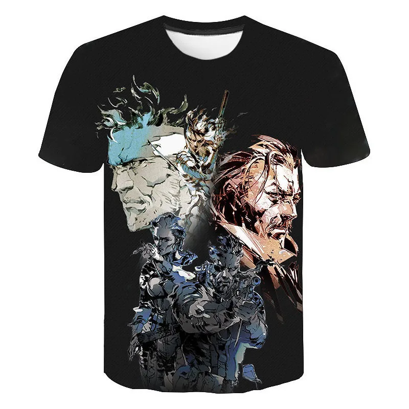 MGS Metal Gear Solid 3D Printed T-shirt Fashion Shooting Game Streetwear Men Women Oversized T Shirt Harajuku Tees Tops Clothing