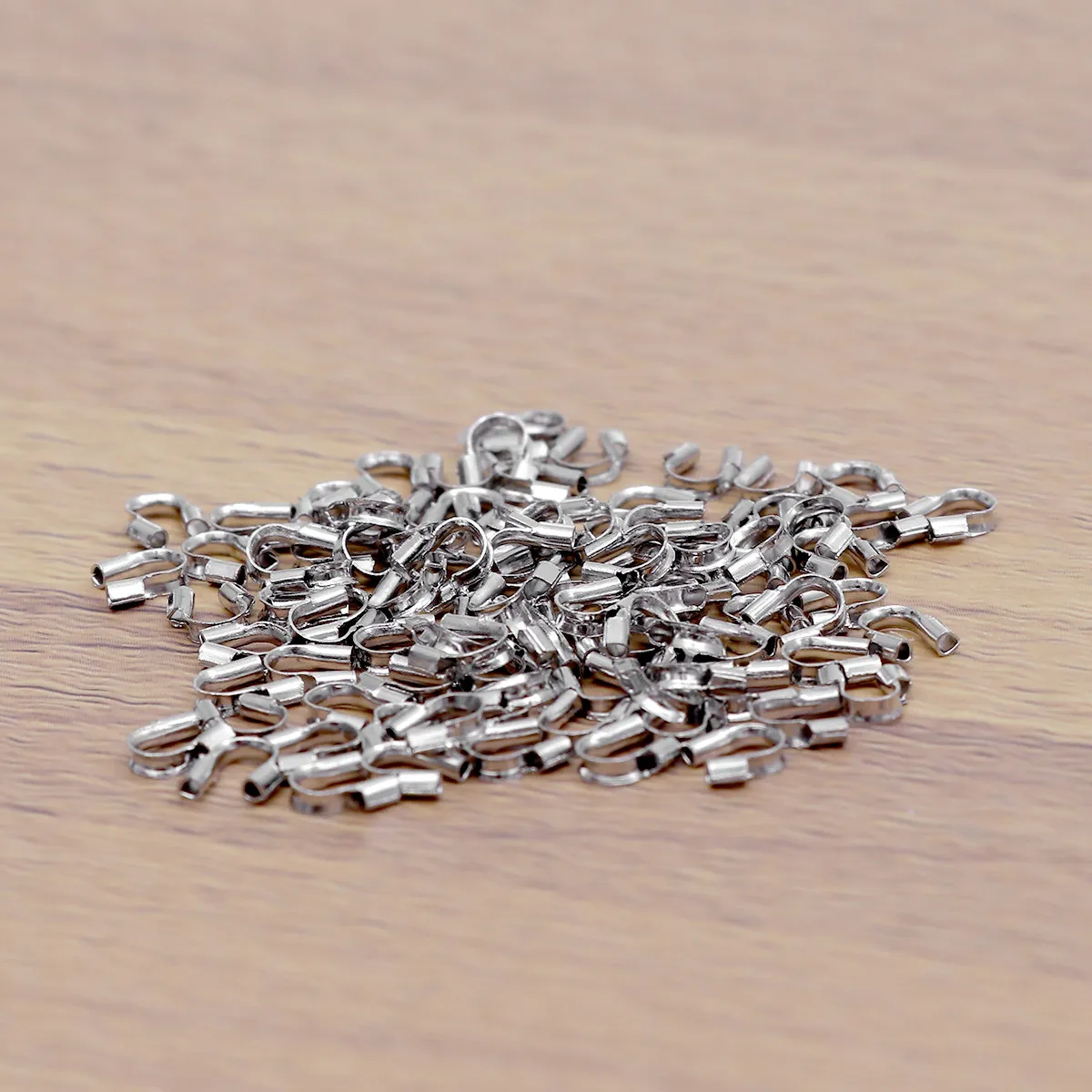 100Pcs Premium Copper U Shaped Wire Guards Horseshoe Loop Protectors for Tiger Tail Cord Jewelry DIY Necklace Bracelet Earring