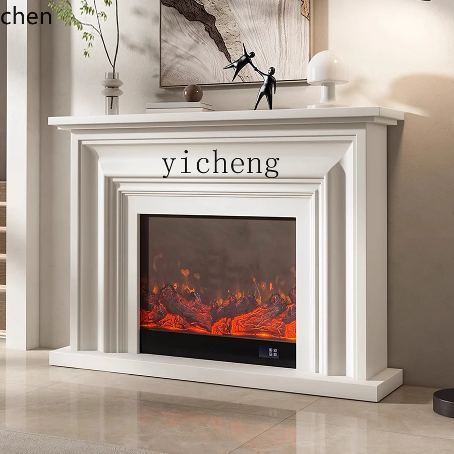 HXL モダンでシンプルなリビングルームの装飾キャビネット ミニマリストの白いマントルシミュレーション家具