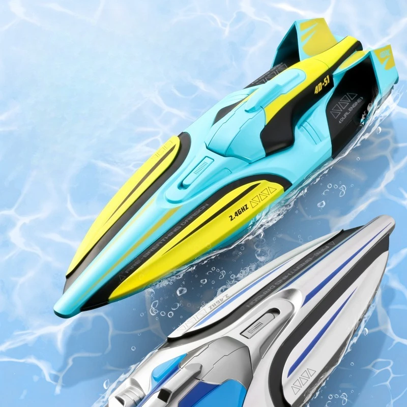 Barco rc elétrico sem fio, bateria de longa duração, lancha de alta velocidade, brinquedos para crianças, modelo de embarcação, tamanho grande, barco de corrida de água