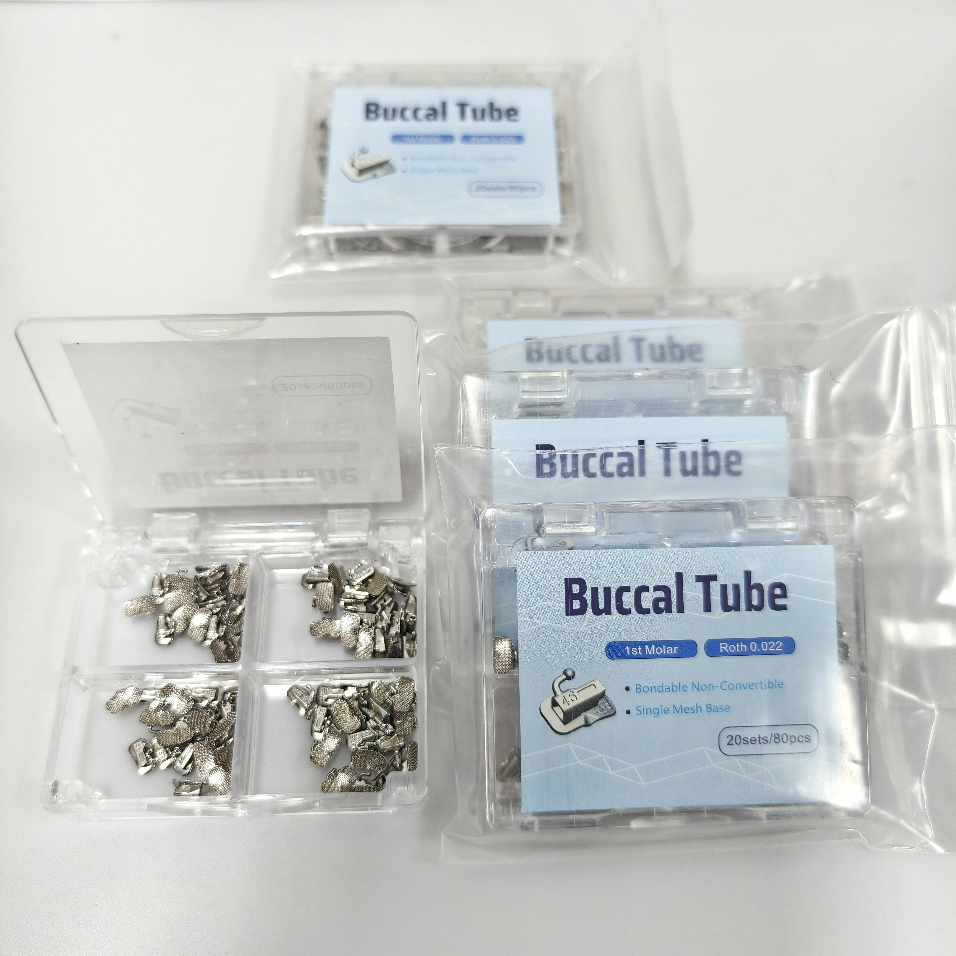Dental Orthodontic Bondable Buccal Tubes Monoblock Single Non-Convertible Roth MBT 1st/2nd Molar Single Tube