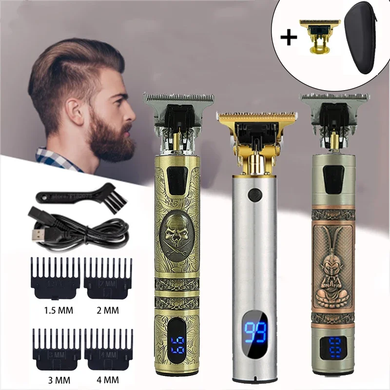 

T9 Hair Clippers Set - Cordless Electric Hair Trimmer for Men - Professional Barber Shop Kit for Hair Cutting, Beard Shaving & M