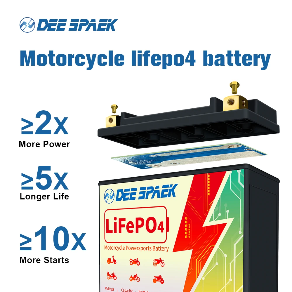 

350CCA LiFePO4 Motorcycle Starting Battery 6AH 76.8Wh Lithium Motorcycle Battery For CTX9 PTR9-BS YTR9-BS YTX9 Scooter EU Stock