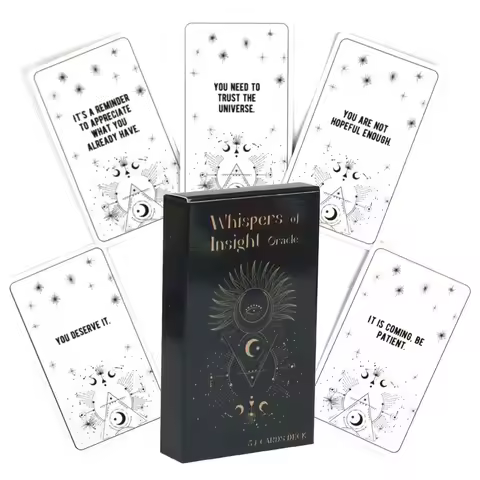 10.3*6cm Whispers of Insight - Why Oracle Deck 54 Inspirational Answers To Explore The Hidden Meanings Behind Life's Challenges