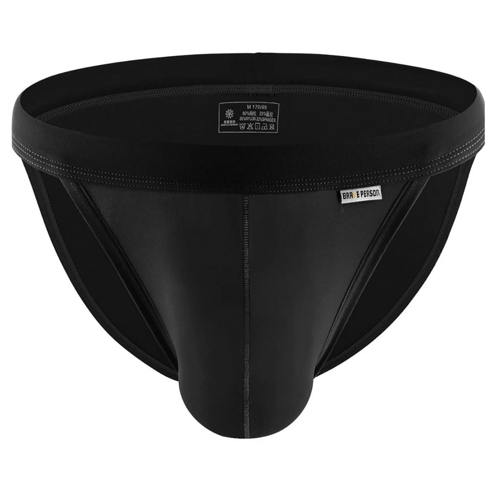 Breathable Men's Elastic Underpants with Low Waist Design and Penises Pouch Offering Comfort and Support for Daily Use