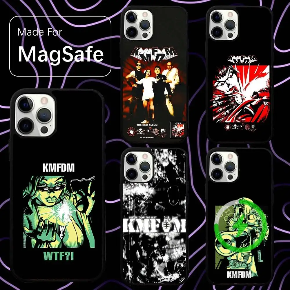 

KMFDM Hell Yeah Phone Case For iPhone 16,15,14,13,12,11,Pro,Max,Plus,Mini,SE New Magsafe Magnetic Wireless Charging