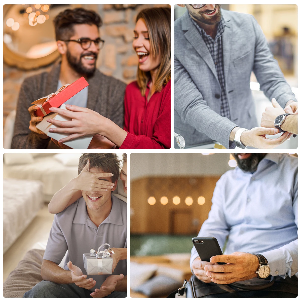 

6 Wooden Watch Boxes Eco Friendly Durable Vintage Removable Pillows Easy Clean Transparent ganizer Case Display Box