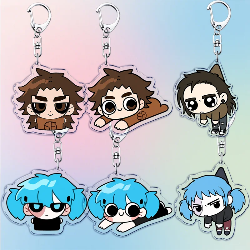 Horror Games Larry Johnson Sal Fisher Keychain Accessories Bag Charm Face Game Keyrings Jewelry Fans Friends Gifts
