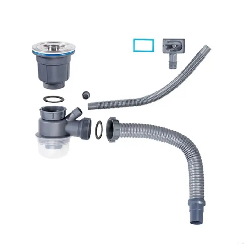 

Прочный сливной набор для кухонной мойки из нержавеющей стали, 2 предмета, включает съемную корзину и пробки для легкой