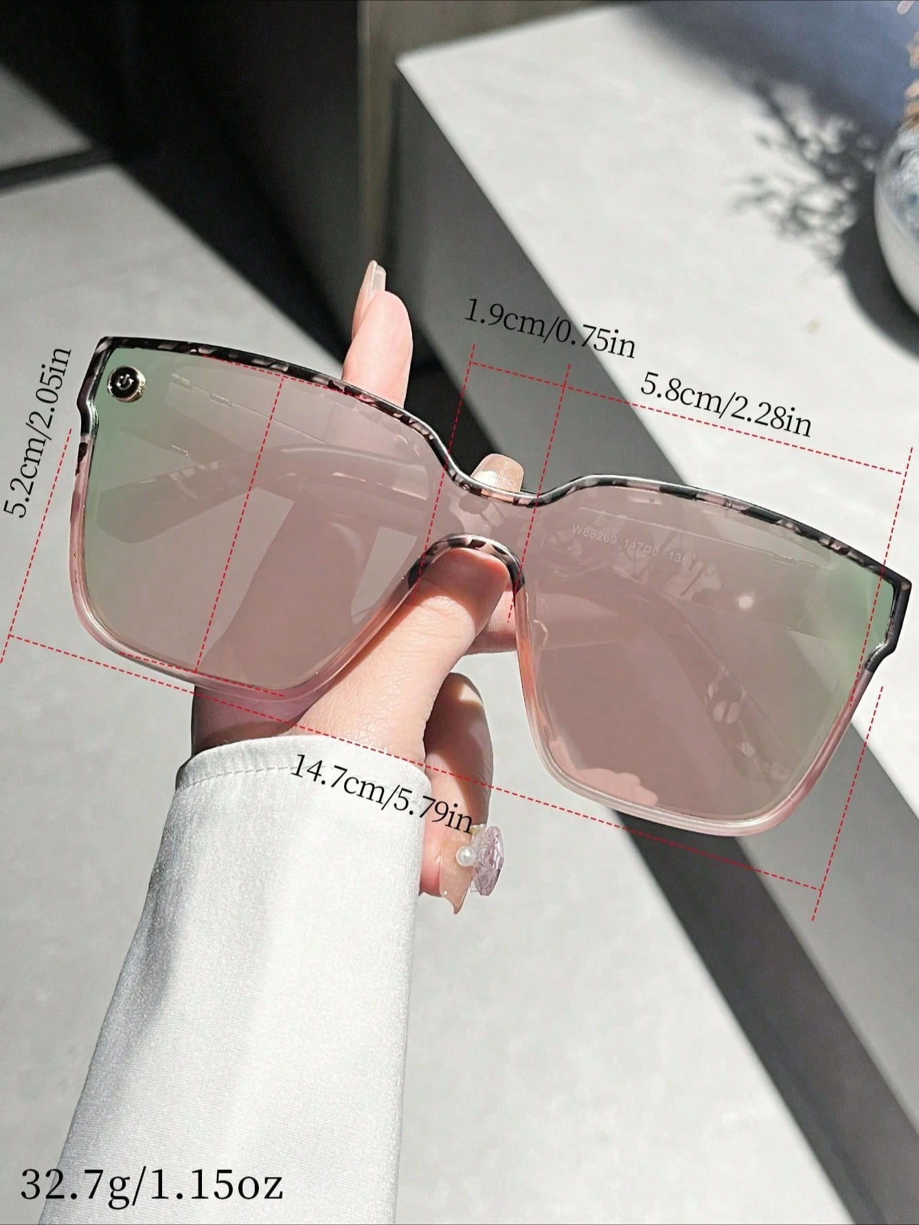 نظارات شمسية رياضية من قطعة واحدة للجنسين مناسبة للشاطئ وصيد الأسماك والقيادة، مع حماية من الأشعة فوق البنفسجية