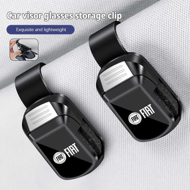 Car Sun Visor Glasses Clip Sunglasses Storage Bracket For FIAT 500 Ducato Panda Grande Punto Tipo Abarth Pulse Strada 600 500L
