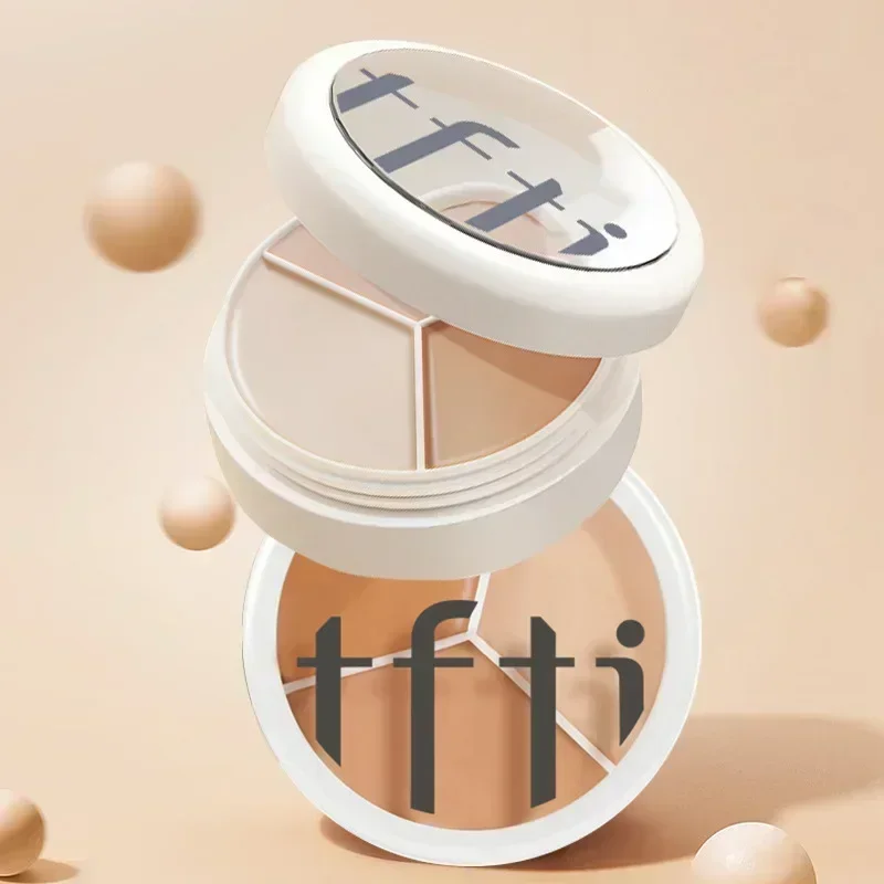 Tfit 3-color Concealer Palette Moisturizing Cover Dark Circles and Acne Marks Contouring Cream Shadow Original Pretty Makeup