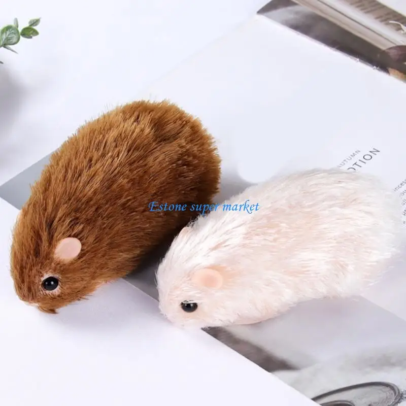 

090B Realistic Silicone Hamster Figure Doll for Child Life Like Reborns Hamster Animal Figurine Toy Collectable Gift