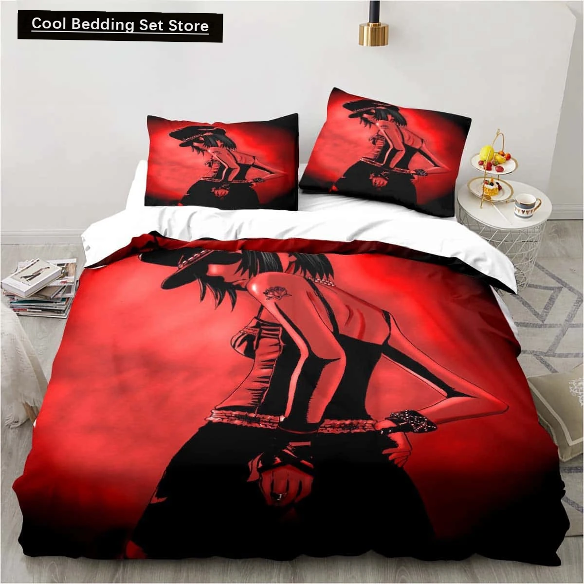 

3D Print Cartoons Black Stone NANA Manga Bedding Set Single Twin Full Queen King Size Bed Set Adult Kid Bedroom Duvet Cover Sets