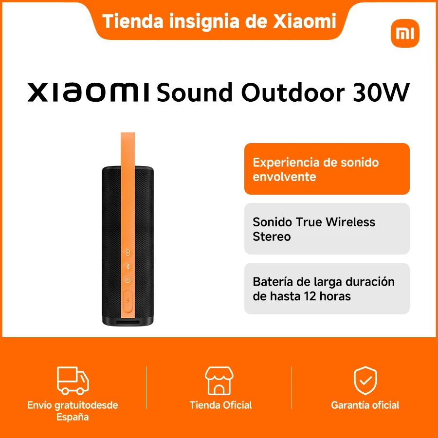 الرسمية |     Xiaomi Sound Outdoor 30W، تجربة صوت محيطي، صوت ستيريو لاسلكي حقيقي، لغة تصميم أنيقة وحية