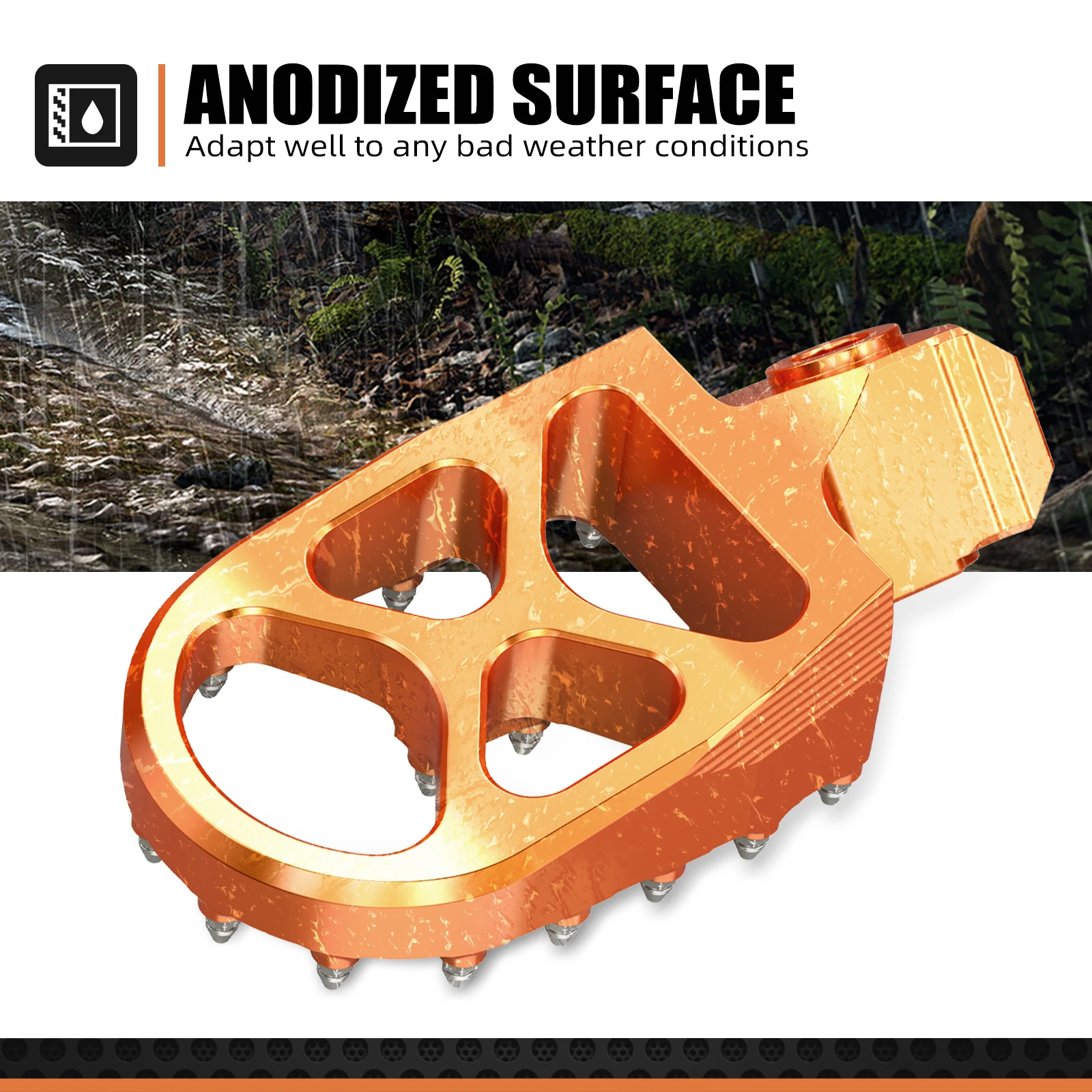 ل KTM EXC 300 2016 أوتاد القدم مسند القدمين دواسة عدة XC-W 530 XCF-W 500 EXC-F 450 SX-F 350 XC-F 250 XC-W EXC 150 SX 125 2006-2015 #4