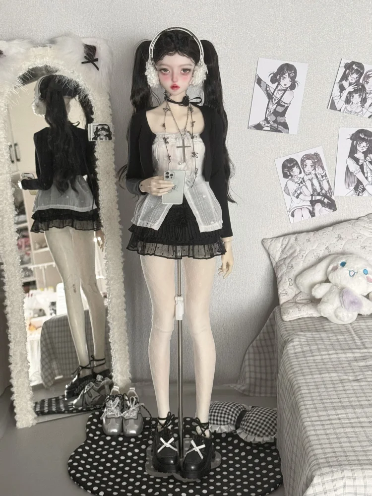 BJD Poppenkleertjes Voor 1/3 1/4 Poppen Rok vest Top Sokken Outfit Poppen Kleding Accessoires (Geen Pop)