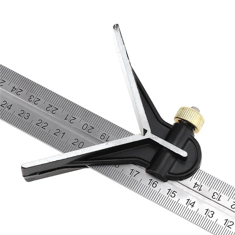 LJL 3 In 1 300 Mm Measuring Ruler Adjustable Measuring Ruler Protractor Tools Multi Combination Square Angle Finder