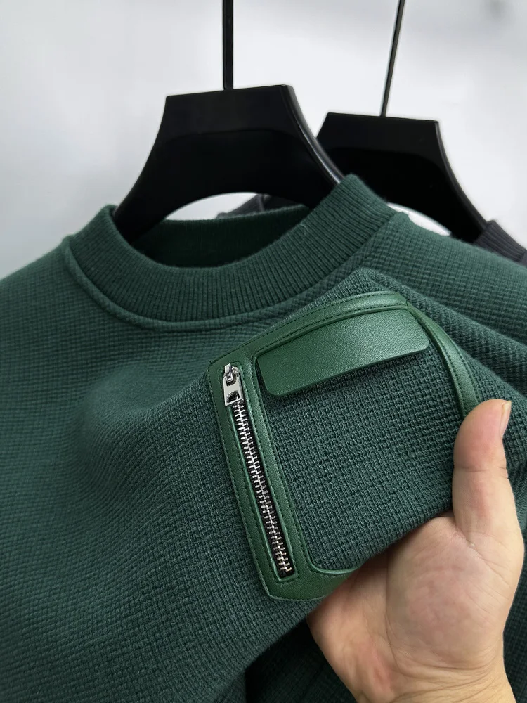 

Мужская толстовка на молнии с круглым вырезом и длинными рукавами, модный городской стиль, зимняя новинка