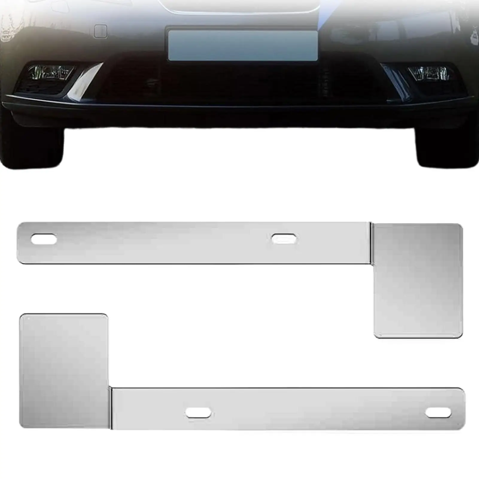 

License Plate Sticker Bracket 2 Pieces 2-Hole Design Car Exterior Accessories Hawaii State Safety Check License Plate Bracket