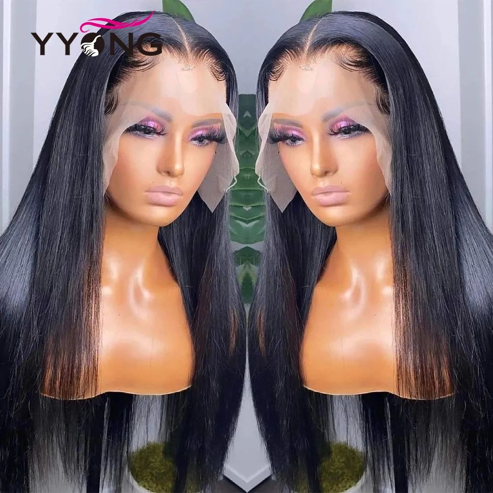 13X4 Hd Lace Frontal Wig 8-34 Inch Straight Lace Front Wig 250% Brazilian Remy Transparent Lace Front Human Hair Wigs For Women