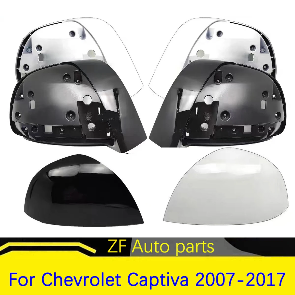 For the Chevrolet Captiva 2007-2017 car A-pillar B-pillar mirrors Wing door side mirrors Trim cover mirrors assembly