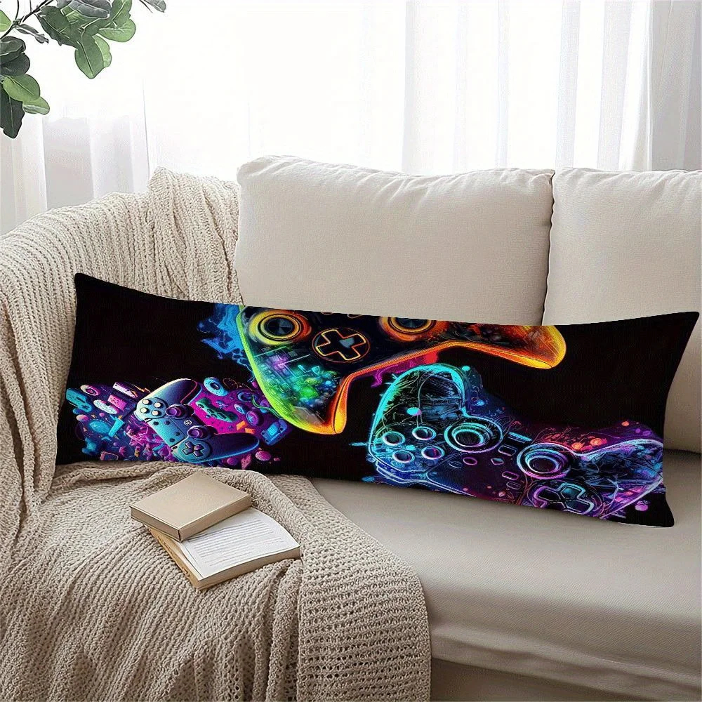 1 Full-body Gaming Console Support Pillowcase/No Pillow Insert/Digital Print/Short Plush Material/Decorative Pillowcase/Perfect