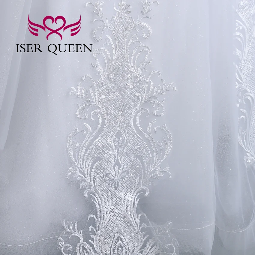 カスタマイズされたクリスタルビーズの花嫁ドレス女性のためのレース刺繍アップリケ夜会服プリンセスウェディングドレスヨーロッパスタイル WX0422